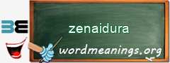 WordMeaning blackboard for zenaidura